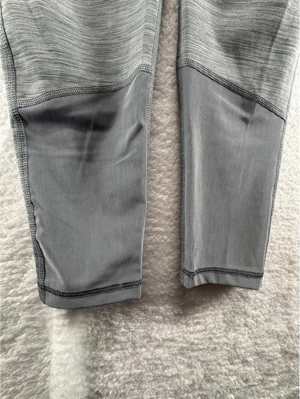 Nike Pro Womens Small Ankle Leggings Mid Rise Crop 7/8 Mesh Panel Gray